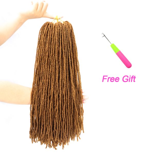 Soeur verrouille les dreadlocks afro Crochet Traids Extensions de cheveux synthétiques Faux Locs Crochet Hair Couleur 18 pouces Blonde Blonde pour les femmes