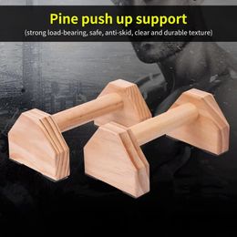 Bancs assis 1 paire de barre de pompes stable anti-fissure en bois de pin design hexagonal barre parallèles en forme de H gymnastique en bois parallèle double tige 231025