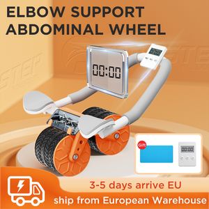 Sit Up Benches Ab Rollers Wheel Automatic Rebound With Elbow Support Flat Plate Exercise Wheel Silence Abdominal Wheel Home Exercise Equipment 230727