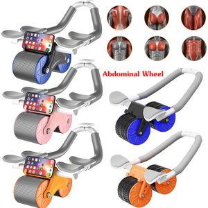 Bancs assis Abdominal Muscle Wheel Bodybuilding Roller Antiskid Automatic Rebound Silencieux Abdominal Wheels Support Flat Plate Exercise Wheel 230715