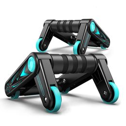 Zitbanken Muscle Roller Wheel Push-up Bars Core Strength Buiktrainer met kniebeschermer en weerstandsband AB Home Gym Fitnessapparatuur 231025