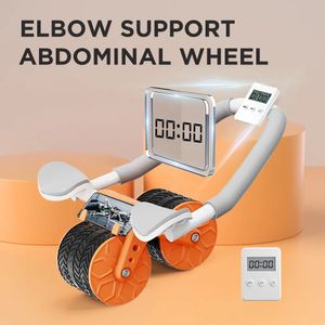 Sit Up Benches Wheel Automatic Rebound With Elbow Support Flat Plate Exercise Silence Abdominal Home Equipment 231122