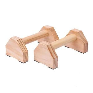 Bancs assis bois Parallettes barre de poussée en bois de pin multi spécification Anti fissure hexagones utiles conception Parallettes barre 231016