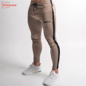 SiteWeie Cotton Jogger Training Broek Buiten Track Pant Sportkleding Fitness Broek Mannen Gyms Skinny Sweatpants G252 210715