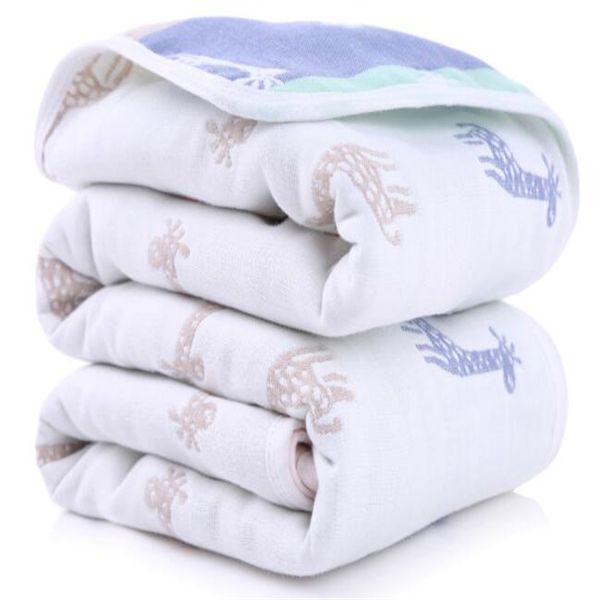 Six couches de gaze coton serviette de bain serviette bébé couverture bébé couette enfant