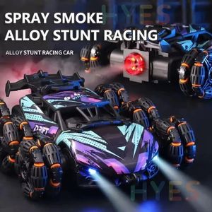 Six Wheels RC Stunt Car Toys Spray Turning 1 20 6WD Flips High Speed Drift afstandsbedieningsauto trendy speelgoedcadeaus voor vakantiekinderen 240408