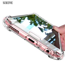 Funda de silicona clara de Súper Choque Súper para Samsung Galaxy S8 S9 Plus Nota 8 Cubierta del teléfono celular para Samsung S8 Samsung S8Plus