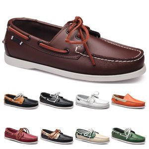 Soixante-six hommes chaussures de sport en cuir style britannique noir blanc marron vert jaune rouge mode extérieur confortable respirant