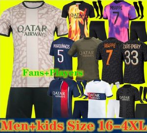 Maat 16-4xl 2024 2025 MBAPPE Soccer jerseys Asension Maillot de Foot Hakimi Lee Kang in Verratti voetbalshirt 23 24 Ugarte Hernandez S. Hommes Enfants kinderen