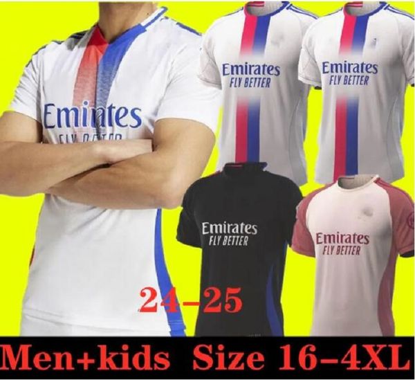 Taille 16-4xl 24 25 Maillot Lyon Soccer Jerseys 2024 2025 Olympique Lyonnais OL Digital 3rd Fourth Shirts Traore Memphis Men Football Shirt Kits Kits Équipement Bruno G