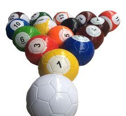 Maat 2 3 4 5 Biljartvoetbal Volledige set Gaint Snookball Snook Ball Snooker Street Game Voetbal Sportspeelgoed 16 stuks7487851