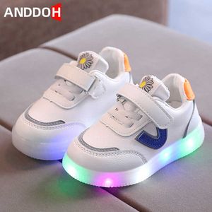 Tamaño 21-30, zapatillas deportivas informales con luz LED para niños, zapatillas luminosas antideslizantes para correr para niños, niñas, niños, zapatos brillantes para bebés G1025