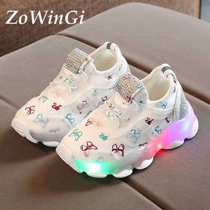 Maat 21-30 Kinderen Lichtgevende Schoenen Sport Kid Schoenen Kinderen Jongens Air Mesh Ademend Sneakers Chaussure Led-schoenen voor meisjes G1025