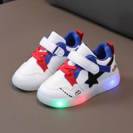 Maat 21-30 Kids Led Shoes Boy Sneakers Star Shoes Children Baby Boys Led Licht Lumineuze lopende sport Sneaker schoenen met licht