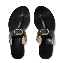 Taille 35-42 en cuir authentique en cuir extérieur sandale de chaussures décontractées pantoufle hommes femmes d'été tongs ensoleillé