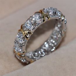 Tamaño 5-11 Victoria Wieck Hecho a mano 925 Relleno de plata Superposición de zafiro blanco Boda CZ Anillos de banda cruzada de diamantes para mujeres amor gift322u