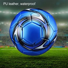 Taille 5 Ball de football PU Leather Machinestitched Competition Boules de foot