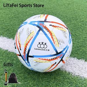 Tamaño 5 Fútbol Fútbol para adultos Juegos de entrenamiento juvenil Estándar Balls Fútbol sala de fútbol de alta calidad Regalos gratis 240430