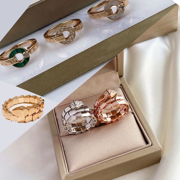 Taille 6 bague double noeud simple wrapp serpent bijoux anillo18k bagues en or bague de luxe bague plaquée argent serpentii plaqué argent Ring sizer 7 8 9 anillo jour ensemble cadeau