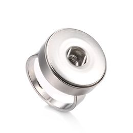 Anneaux à boutons-pression en acier inoxydable, taille 7/8/9/10, bande en cuivre, bricolage 12MM 18MM, anneaux à pression en gingembre, bijoux