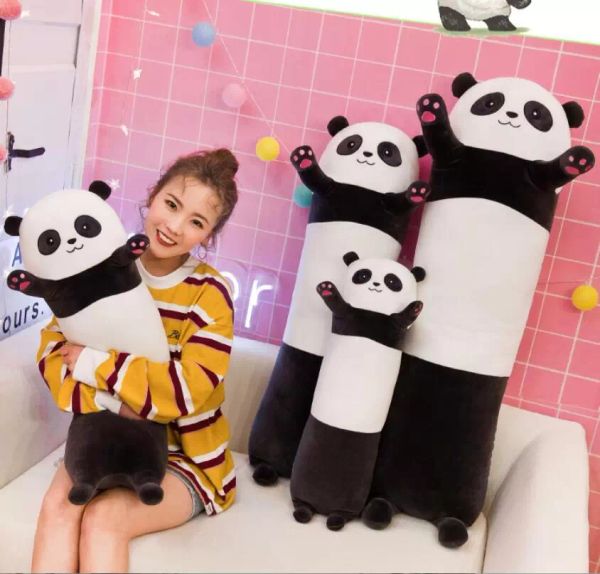 Taille 70 cm Souper Doux En Peluche En Peluche Grand Oeil Panda Et Koala Jouets Styles Longs En Peluche Dormir Oreiller Garçon Fille Cadeau D'anniversaire