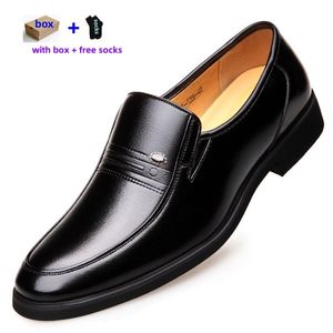 Maat Business Big US7-11.5 Men Dress Heren Loafers Mocassins Ademende leer Anti-wear Black Man Designer schoenen Men's Goede schoenen Maat 37-48 5208 352 S