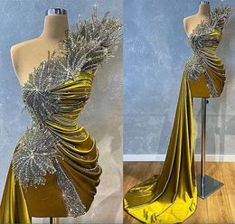 Taille plus arabe aso ebi luxueux robes de bal sexy élégantes en dentelle en dentelle un soir de fête formelle deuxième robes de réception robe zj