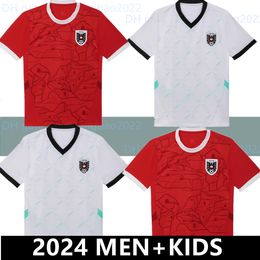 Taille S-4XL AUSTRIA 2024 Jersey de football set Red Tops t-shirts blanc 24-25 Jerseys de football national à la maison M. Sabitzer