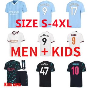 HAALAND SOCCER JERSEYS Gvardiol DE BRUYNE FODEN citys MANS CITIES FINAL ISTANBUL KIT GREALISH maillot de football enfants 23 24 J.Alvarez MANCHESTE Nouvel An uniforme