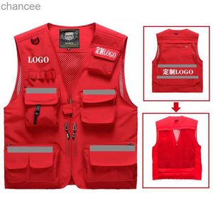 Taille S-7XL Gilet de sécurité Gilet d'outillage Gestion des urgences Sauvetage Communication multi-poches Personnel réfléchissant Impression personnalisée HKD230828