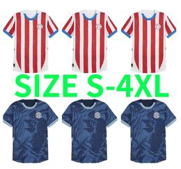 Xxxl 4xl 2024 2025 Jersey de football paraguay 24 25 Copa America Camisa New Home Away Football Shirt Kit