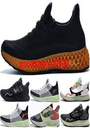 Tamaño US 5 12 Futurecraft 4D Shoes Women Sneakers Running Eur 46 Alphaedge Entrenadores casuales ZX4000 Men conduciendo moda White Yo4222200