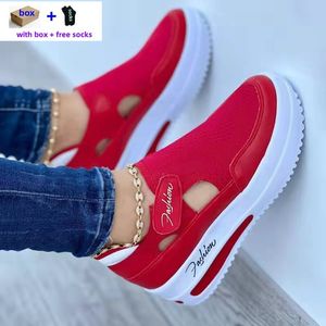 Tamaño mujer grande mujer zapatillas zapatillas de zapatillas femenino damas casuales zapatos deportivos plataforma zapatilla de zapatillas de zapatillas de senderismo hueco al aire libre 765 998