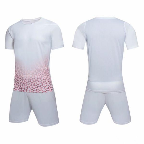 Taille XS-XL Personnalisé Équipe Blanc Blanc Hommes Maillot de Football Uniforme Chemises Personnalisées avec Short-Numéro de Nom de Conception Imprimé pour Hommes Enfants Jeunesse 6 Couleurs 03