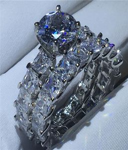 Size510 Vecalon 925 Sterling Silver Eternity Ring 6mm 5a Zircon Sona CZ Engagement Bands de mariage pour femmes Bridal Dinger Juif4018541