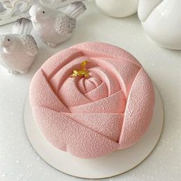 SJ 3D ROSE FLOOM CAKE MALL SILICONE MOLDEN DIY VALENTINES DAG Wedding Dessert Mousse Keukengebak Bakware Tools 240226
