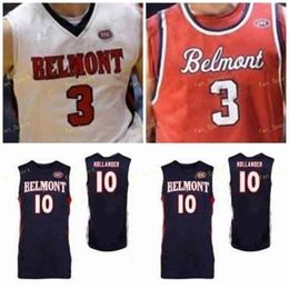 SJ NCAA College Belmont Bruins Basketball Jersey 24 Michael Benkert 33 Nick Muszynski 50 Seth Adelsperger 11 Kevin McClain Custom Stitched