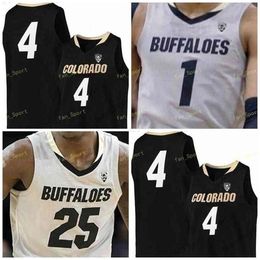 SJ NCAA College Colorado Buffaloes Basketball Jersey 12 AJ Martinka 13 Namon Wright 14 Deleon Brown 15 Jakub Dombek 21 Evan Battey personnalisé