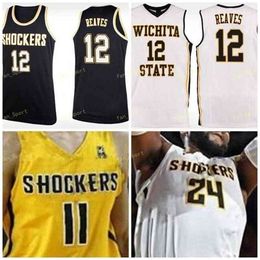 SJ NCAA College Ita State Shockers Maillot de basket-ball 0 Rashard Kelly 23 Fred VanVleet 0 Dexter Dennis 1 Markis McDuffie cousu sur mesure