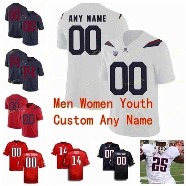 Sj NCAA College Jerseys Arizona Wildcats 5 Shaquille Richardson 6 Shun Brown 68 Tedy Bruschi 8 Nick Foles Fútbol personalizado cosido