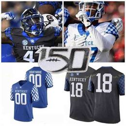 Sj NCAA College Jerseys Kentucky Wildcats Personnalisé 18 Randall Cobb 66 George Blanda 88 Jeff Van Note 97 Art Still Football Cousu