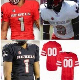 Sj NCAA College Jerseys UNLV Rebels 10 Darren Woods Jr.80 Brandon Presley 9 Tyleek Collins 2 Mekhi Stevenson 1 Rogers Football personnalisé cousu