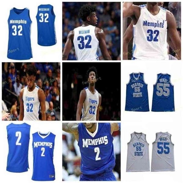 Sj NCAA College Memps Tigers Basketball Jersey 0 DJ Jeffries 1 Tyler Harris 10 Damion Baugh 11 Lester Quinones Cousu sur mesure