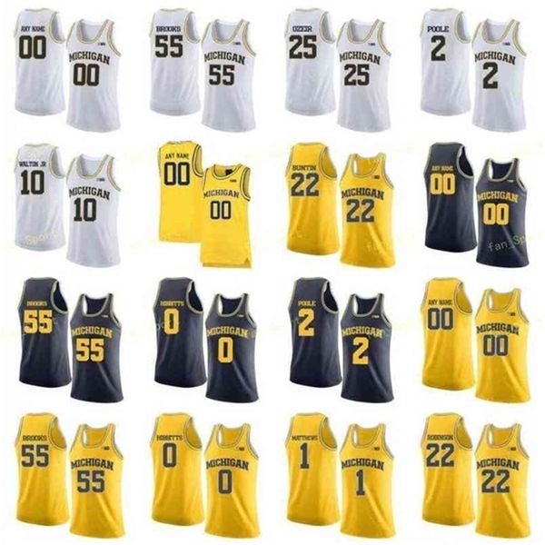 Sj NCAA College Michigan Wolverines Basketball Jersey 0 David DeJulius 11 Castleton 14 Harrison 15 Sj n Teske Cousu sur mesure