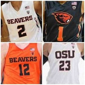 Sj NCAA College Oregon State Beavers Basketball Jersey 13 Antoine Vernon 15 Payton Dastrup 22 Warren Washington 24 Kylor Kelley Cousu sur mesure