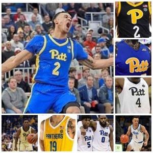 SJ NCAA College Pitt Panthers Basketball Jersey 21 Terrell Brown 22 Anthony Starzynski 24 Samson George 31 Onyebuchi Ezeakudo Custom