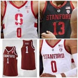 Sj NCAA College Stanford Cardinal Basketball Jersey 11 Jaiden Delaire 12 Keenan Fitzmorris 13 Oscar Da Silva 14 Marcus Sheffield Personnalisé