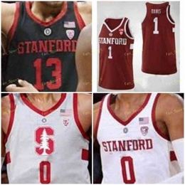 Sj NCAA College Stanford Cardinal Basketball Jersey 32 Lukas Kisnnas 33 Trevor Stanback 11 Brook Lopez 42 Robin Lopez Cousu sur mesure