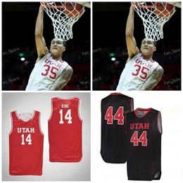 SJ NCAA College Utah Utes Jersey de baloncesto 10 Christian Popoola 11 Ambos Gach 13 Novak Topalovic 15 Kevin Kremer Customed Stitched