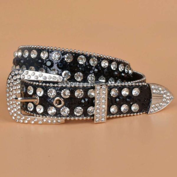 SJ Strass Ceinture Bling diamant qualité cristal clouté Ceinture pour femmes hommes mode Cinto De Strass Ceinture Femme